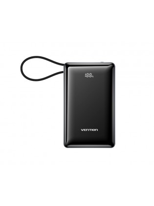 პორტატული დამტენი: Vention FKDM0 20.000mAh Power Bank 65W With LED Display Gray