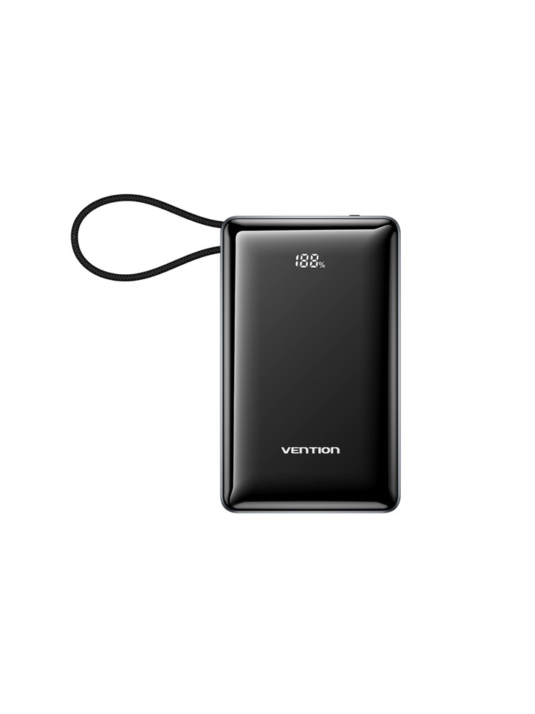 პორტატული დამტენი: Vention FKDM0 20.000mAh Power Bank 65W With LED Display Gray
