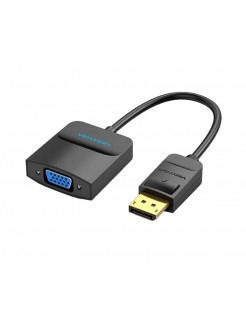 ადაპტერი: Vention HBFBB 1080P/60Hz DisplayPort to VGA Converter 0.15m Black