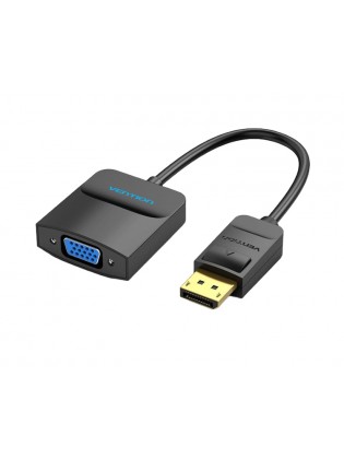 ადაპტერი: Vention HBFBB 1080P/60Hz DisplayPort to VGA Converter 0.15m Black