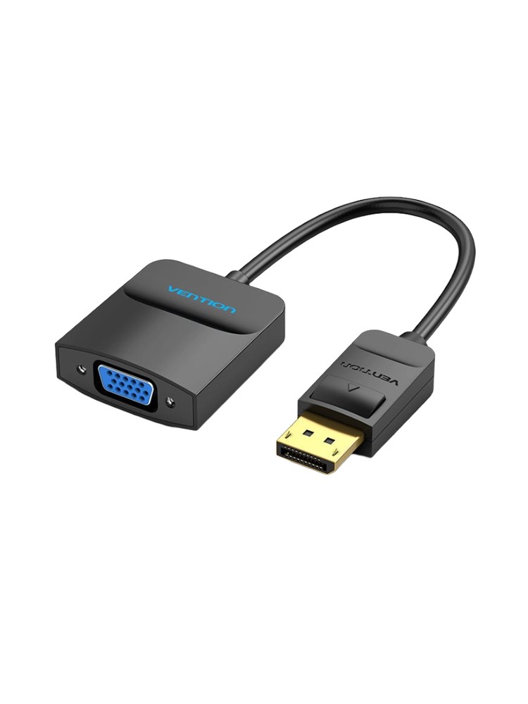 ადაპტერი: Vention HBFBB 1080P/60Hz DisplayPort to VGA Converter 0.15m Black