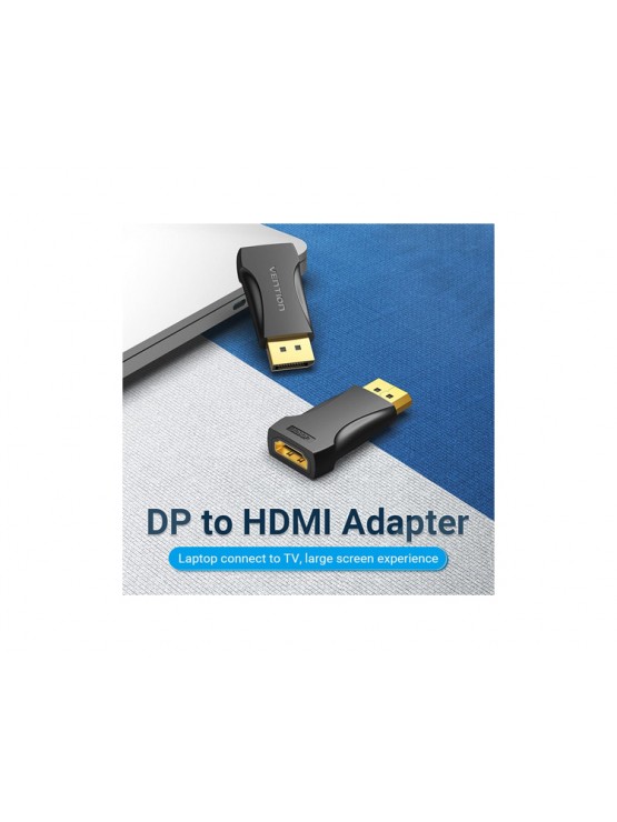 ადაპტერი: Vention HBOB0 1080P/60Hz DisplayPort Male to HDMI Female Adapter Black