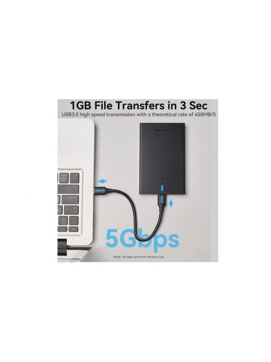 მყარი დისკის ყუთი: Vention KPAB0 2.5" HDD/SSD SATA USB 3.0 5Gbps Hard Drive Enclosure Black