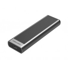 მყარი დისკის ყუთი: Vention KPKH0 SSD M.2 NVMe Enclosure 10Gbps (USB 3.1 Gen 2-C) Gray Aluminum