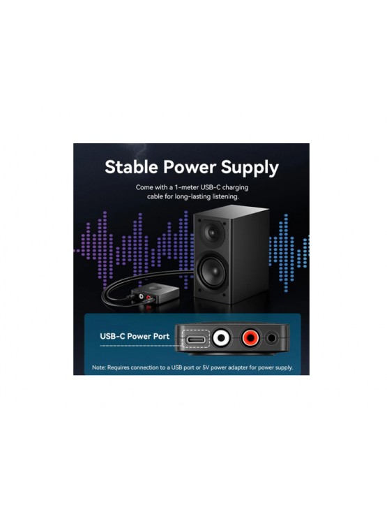 ბლუთუზი: Vention NAJB0 Bluetooth Audio Receiver Black