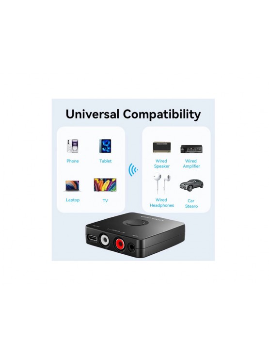 ბლუთუზი: Vention NAJB0 Bluetooth Audio Receiver Black