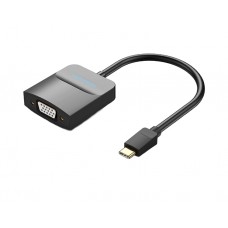 ადაპტერი: Vention TDDBB 1080P 60Hz USB Type-C to VGA Adapter 0.15m Black