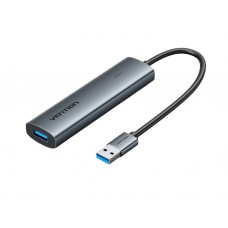 USB ჰაბი: Vention TGXHB 5-in-1 USB 3.0 Hub 0.15m Gray Aluminum