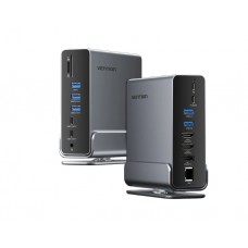 დოქ სადგური: Vention TPUH0 15-in-1 USB-C MST Docking Station 10Gbps Transfer Speed Aluminum