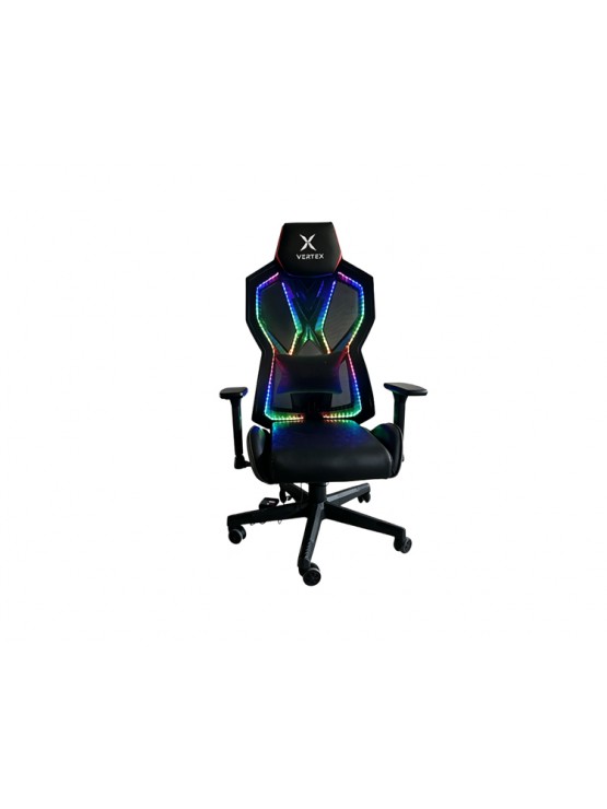 გეიმერული სავარძელი: Vertex CyberNova Gaming Chair With RGB light Black Mesh