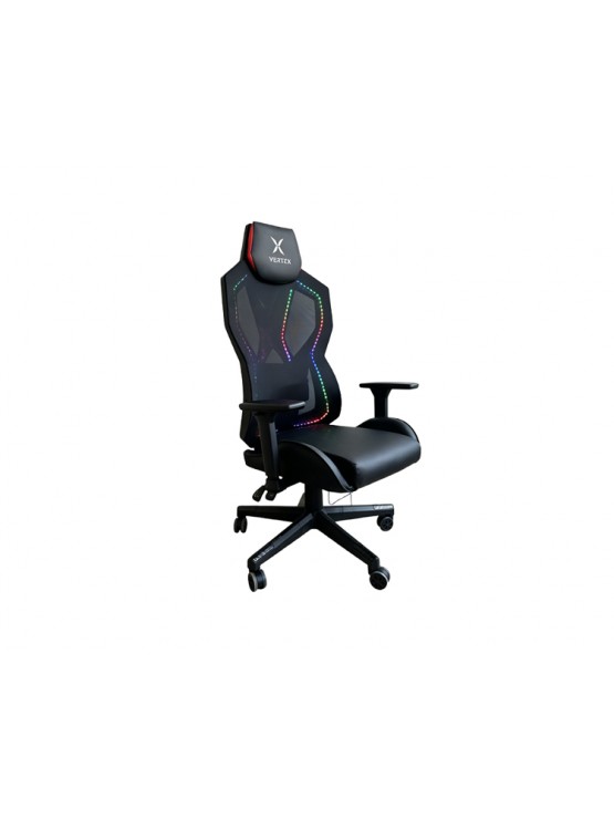 გეიმერული სავარძელი: Vertex CyberNova Gaming Chair With RGB light Black Mesh