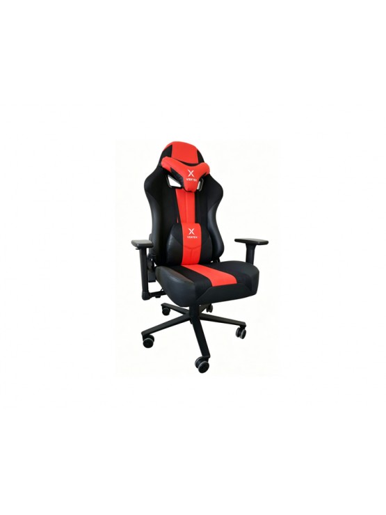 გეიმერული სავარძელი: Vertex HellRunner Gaming Chair Black/Red PU