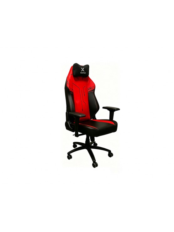 გეიმერული სავარძელი: Vertex Inferno Gaming Chair Black/Red Car Leather