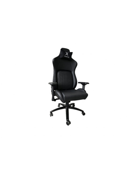 გეიმერული სავარძელი: Vertex Viper Gaming Chair Black Car Leather