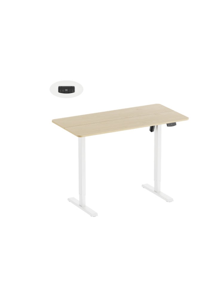 მაგიდა: Vertex VX-1SSD-02NW Electric Sit-Stand Desk Natural Wood/White
