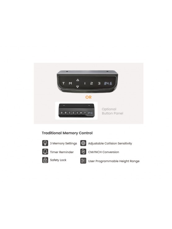 მაგიდა: Vertex VX-2SSD-05B Smart-Controlled Dual-Motor Sit-Stand Desk Black