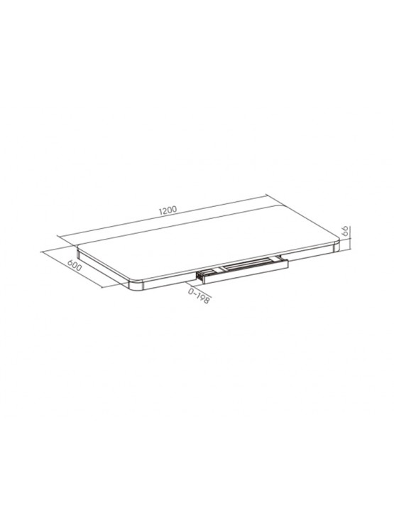 მაგიდის ზედაპირი: Vertex VX-CDS-12060RB Compact Desktop Set Rustic Brown