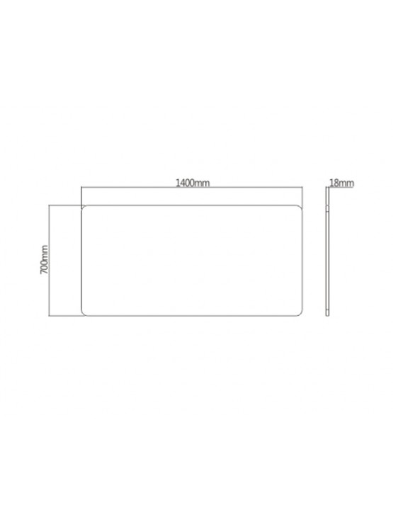 მაგიდის ზედაპირი: Vertex VX-DB-14070B 1400x700mm One-Piece Wood Table Top Black