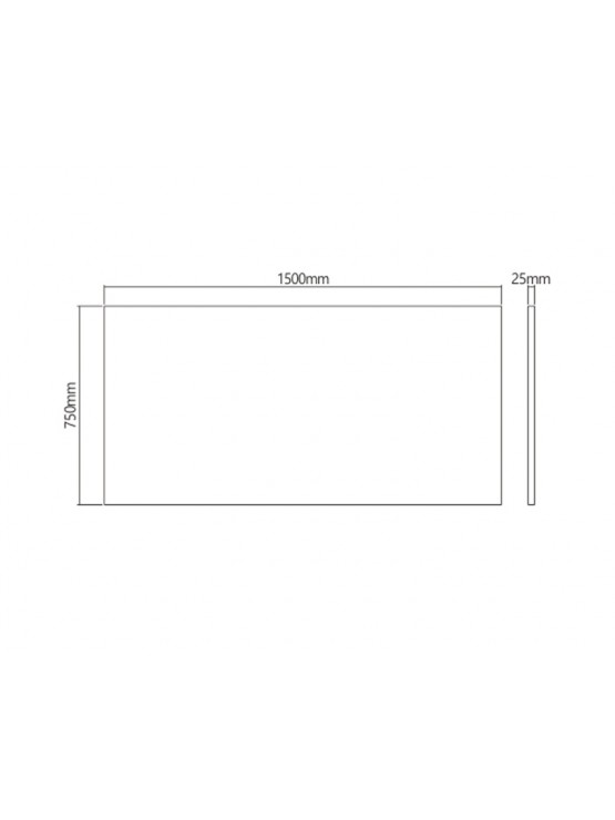 მაგიდის ზედაპირი: Vertex VX-DB-15075DW 1500x750mm Rectangular Wood Table Top Dark Walnut