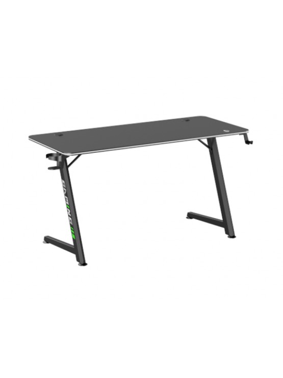 გეიმერული მაგიდა: Vertex VX-GD-02RGBB Gaming Desk With RGB Lighting On Desk Edge Black/Matte Black