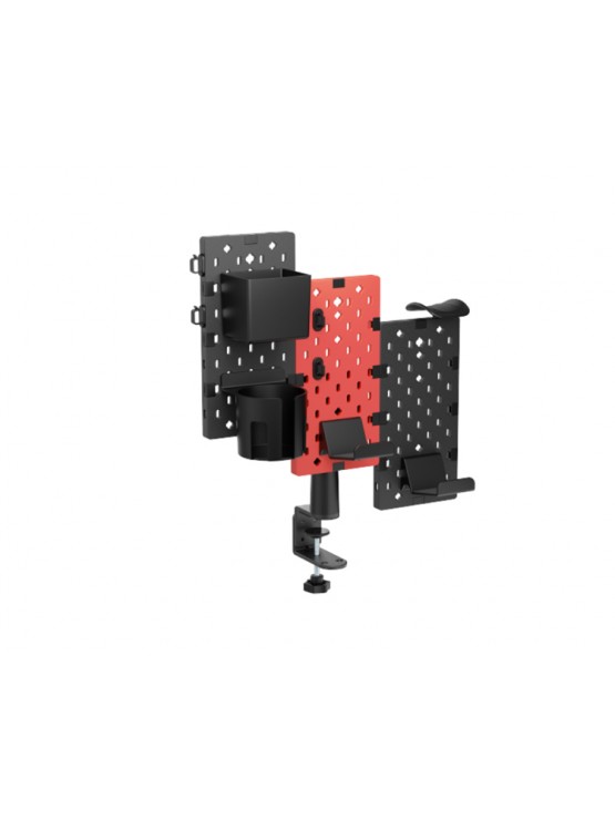 გეიმინგ თარო: Vertex VX-GPB-02R VX-3PB-03B 3-Piece Desk Mounted Rotating Pegboard Black/Red