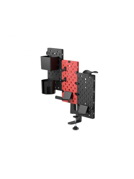 გეიმინგ თარო: Vertex VX-GPB-02R VX-3PB-03B 3-Piece Desk Mounted Rotating Pegboard Black/Red
