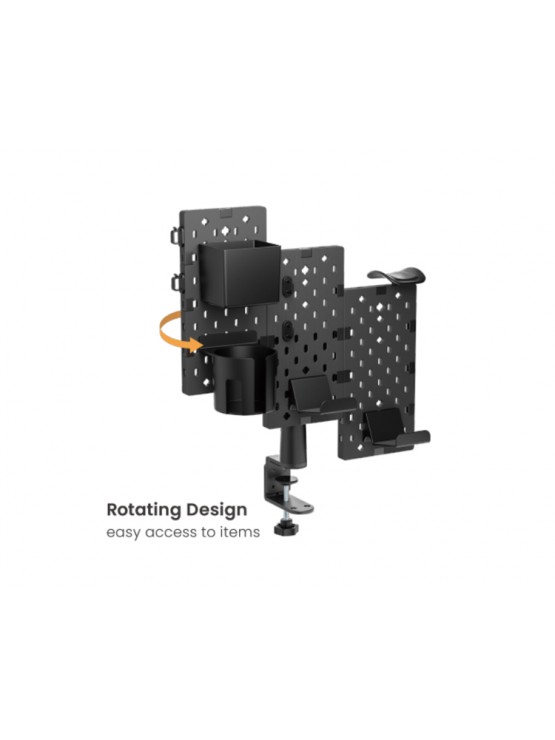 გეიმინგ თარო: Vertex VX-GPB-02R VX-3PB-03B 3-Piece Desk Mounted Rotating Pegboard Black/Red