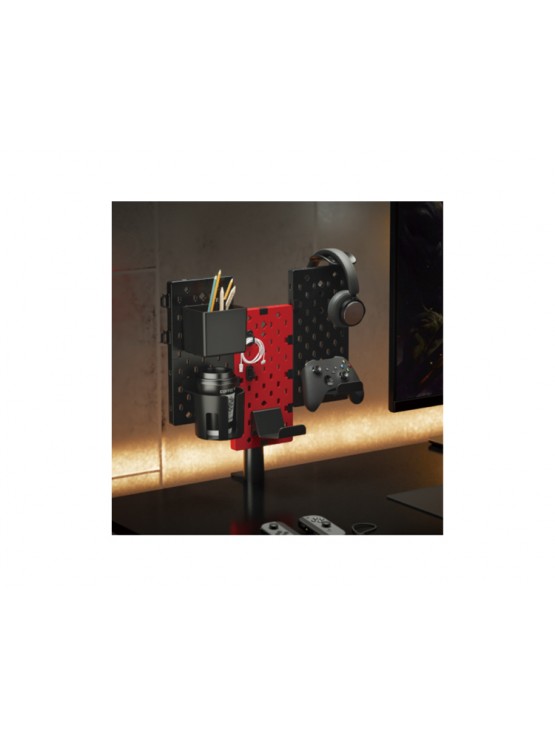 გეიმინგ თარო: Vertex VX-GPB-02R VX-3PB-03B 3-Piece Desk Mounted Rotating Pegboard Black/Red