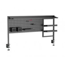 ორგანაიზერის თარო: Vertex VX-PB-01B Clamp-On Multi-Purpose Pegboard Organizer Shelf (for 1200mm Desktops) Black