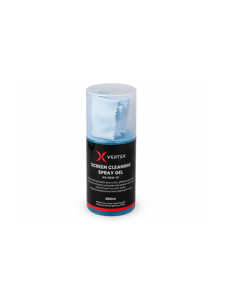 საწმენდი: Vertex VX-SCK-12 2-in-1 Universal Screen Cleaner Kit For LCD/LED Displays 200ml