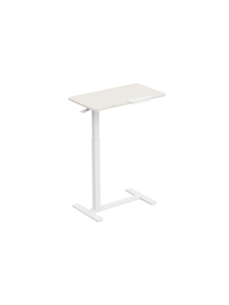 გვერდითი მაგიდა: Vertex VX-ST-7140MW Height Adjustable Side Table Matte White/White Oak