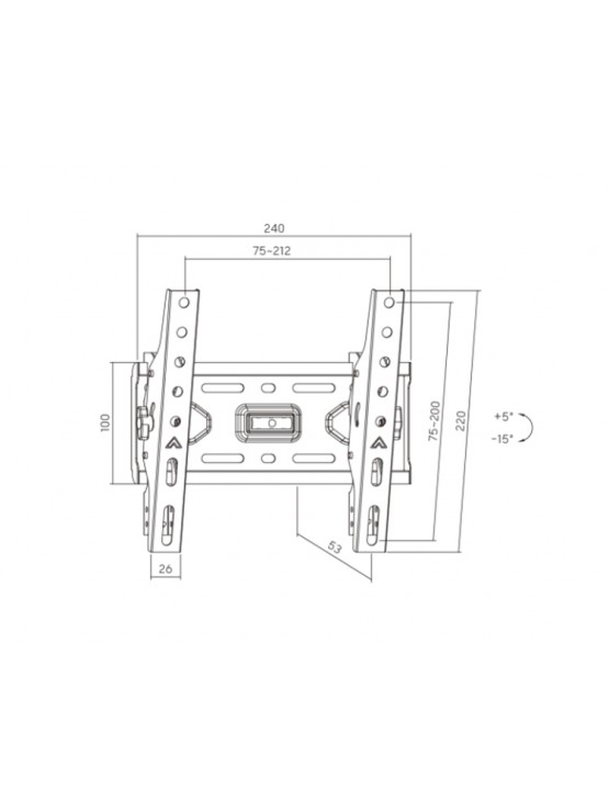 ტელევიზორის საკიდი: Vertex VX-TV-WM01T TV Wall Mount (Tilt) 13"-43"