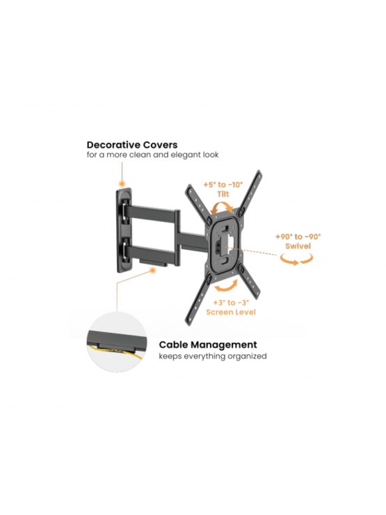 ტელევიზორის საკიდი: Vertex VX-TV-WM06 Full-Motion TV Wall Mount 23"-65"