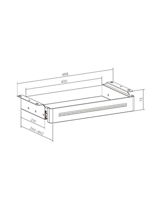 მაგიდის უჯრა: Vertex VX-UDSD-488B Under-Desk Storage Drawer (Standard Size)