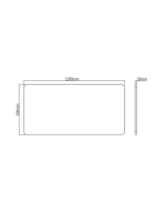 მაგიდის ზედაპირი: Vertex VX-WTT-12060DW 1200x600mm One-Piece Wood Table Top Dark Walnut