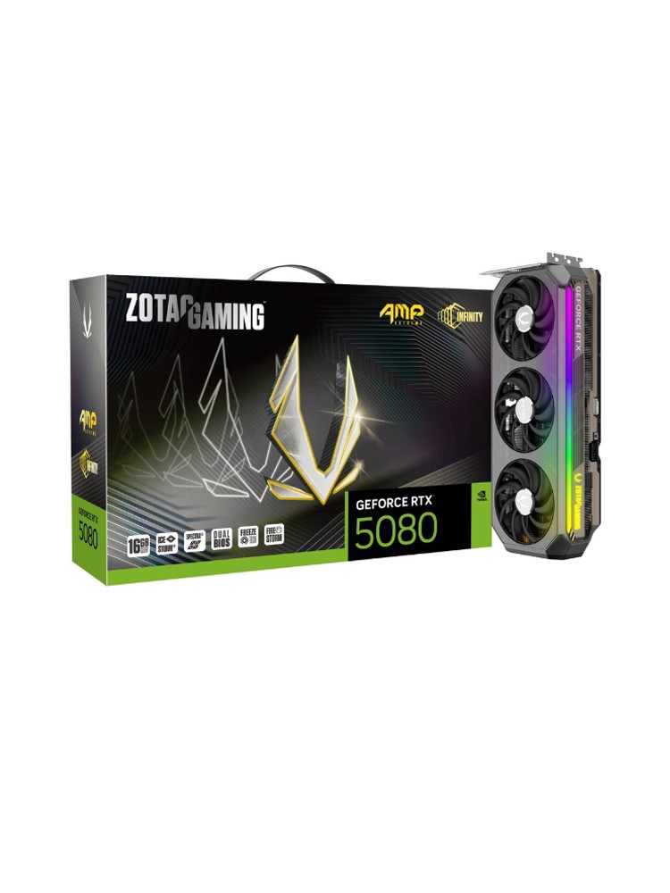 ვიდეო დაფა: Zotac GAMING GeForce RTX5080 AMP Extreme INFINITY 16GB 256-Bit GDDR7 - ZT-B50800B-10P