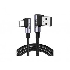 კაბელი: UGREEN US176 18W USB-A to Type-C 90 Degree 0.5m Space Gray - 20855
