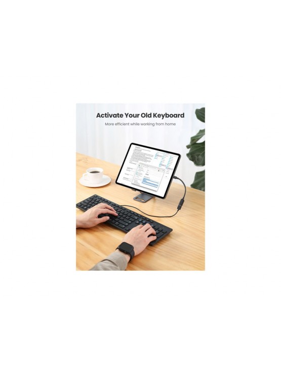 კაბელი: UGREEN US154 Type-C Male to USB 3.0 Female OTG Cable 15cm Black - 30701