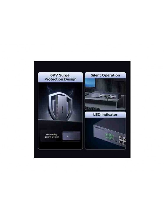 სვიჩი: UGREEN CM740 24-Port Gigabit Switch Grey - 35374EU