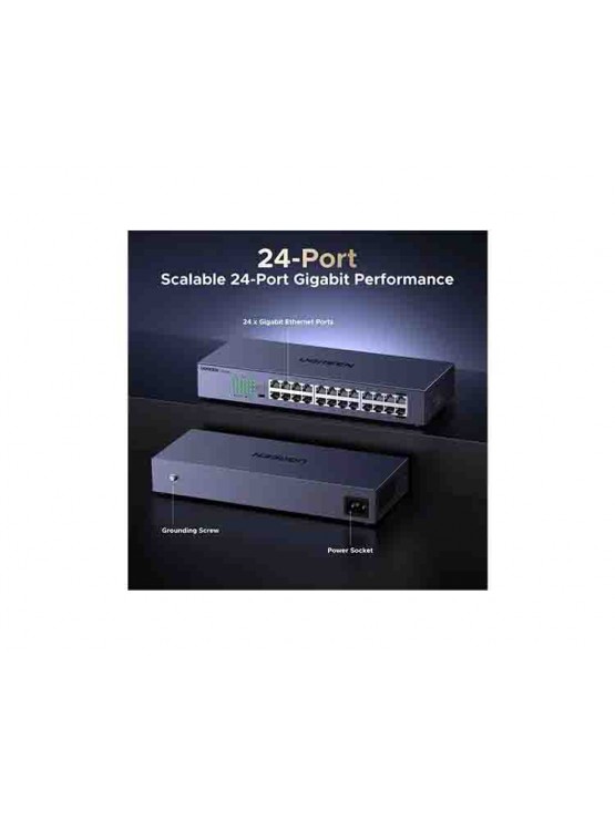 სვიჩი: UGREEN CM740 24-Port Gigabit Switch Grey - 35374EU