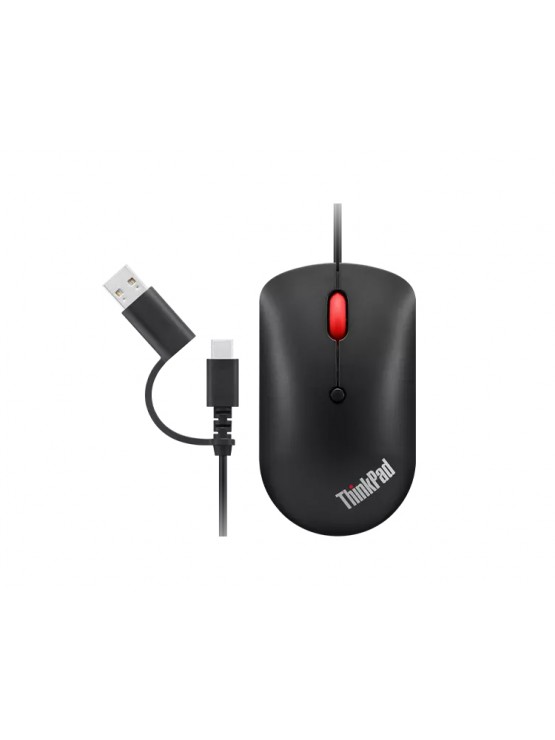 მაუსი: Lenovo ThinkPad USB-C Wired Compact Mouse Black - 4Y51D20850
