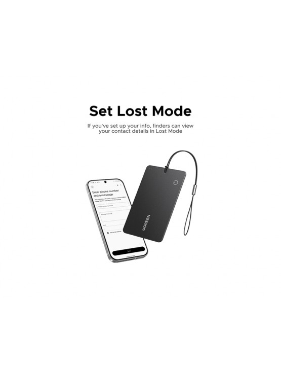 Smart მოწყობილობა: UGREEN CM916 Slim Pro Apple Google Smart Tag Finder Dark Gray - 75644
