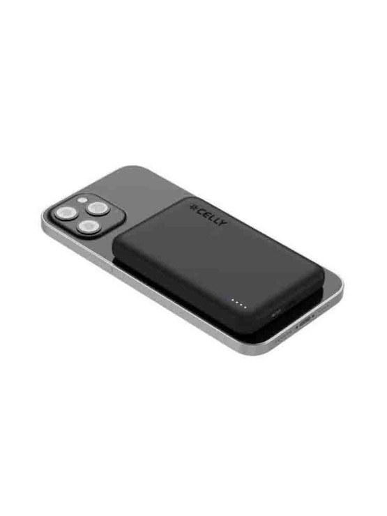 პორტატული დამტენი: Celly Magsafe Powerbank 5000 mAh Black - 8021735225119