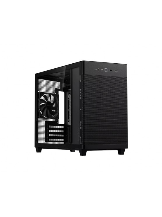 ქეისი: Asus Prime AP201 Tempered Glass 1x120mm Fan Small Tower Black - 90DC00G0-B39010