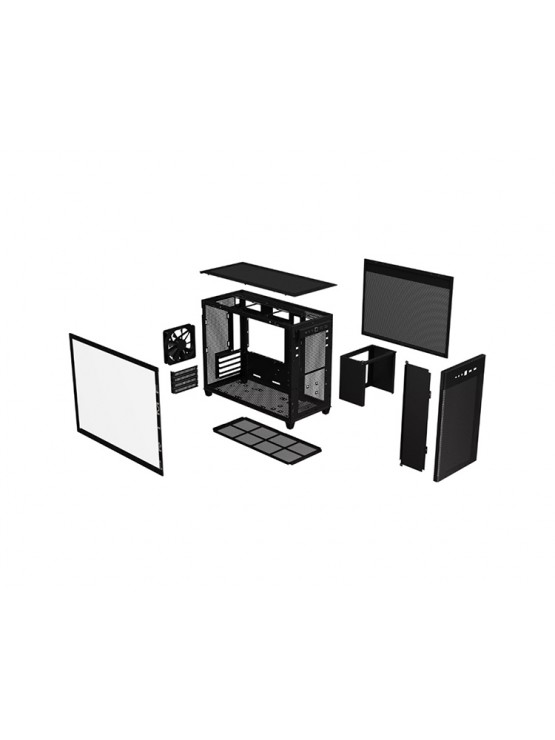 ქეისი: Asus Prime AP201 Tempered Glass 1x120mm Fan Small Tower Black - 90DC00G0-B39010
