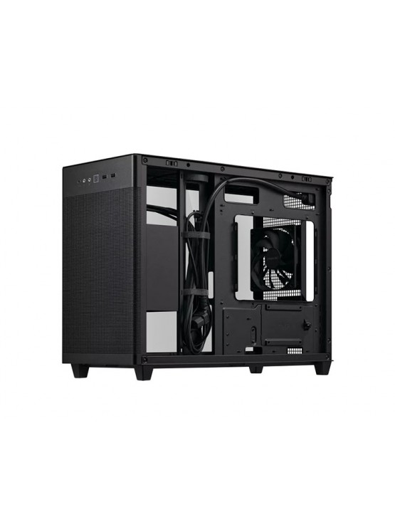 ქეისი: Asus Prime AP201 Tempered Glass 1x120mm Fan Small Tower Black - 90DC00G0-B39010