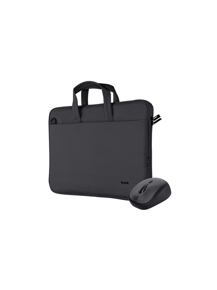მაუსი - ჩანთა: Trust Bologna Bag And Mouse Set Black