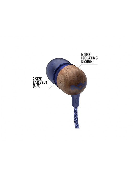 ყურსასმენი:  House of Marley Smile Jamaica In-Ear Headphones Denim - EM-JE041-DNB
