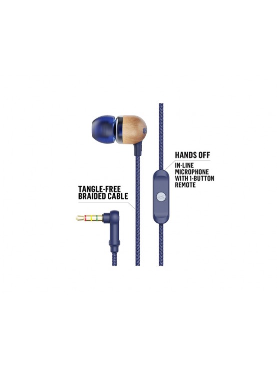 ყურსასმენი:  House of Marley Smile Jamaica In-Ear Headphones Denim - EM-JE041-DNB