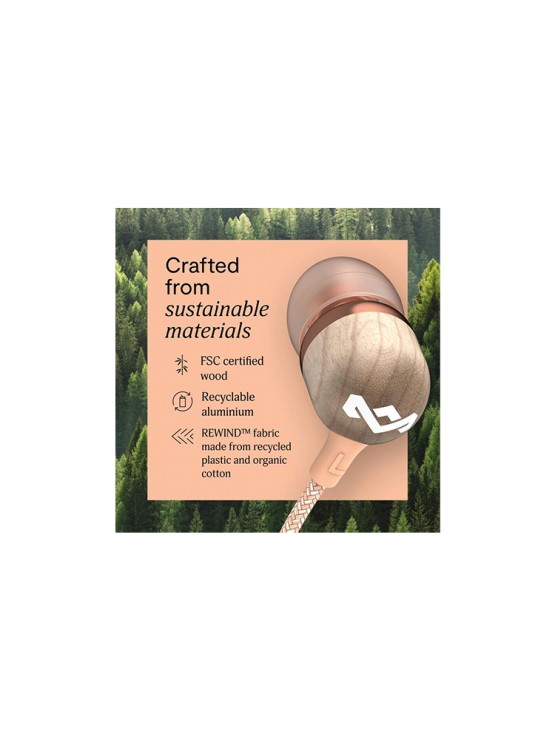 ყურსასმენი:  House of Marley Smile Jamaica In-Ear Headphones Copper- EM-JE042-CP